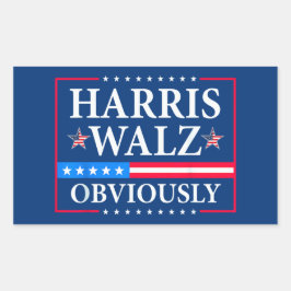 Harris Walz 2024 offensichtlich Rechteckiger Aufkleber