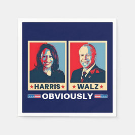 Harris Walz 2024 offensichtlich Serviette