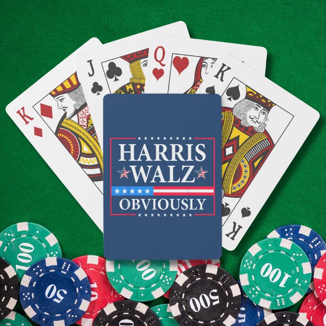 Harris Walz 2024 offensichtlich Spielkarten (Von Creator hochgeladen)