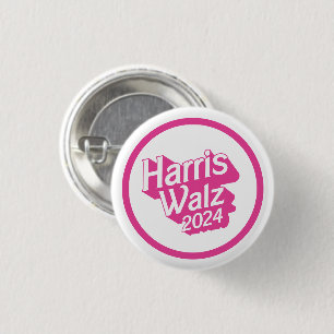 Harris Walz 2024 Pink Button