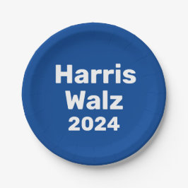 Harris / Walz 2024 Präsidentschaftskampagne Pappteller