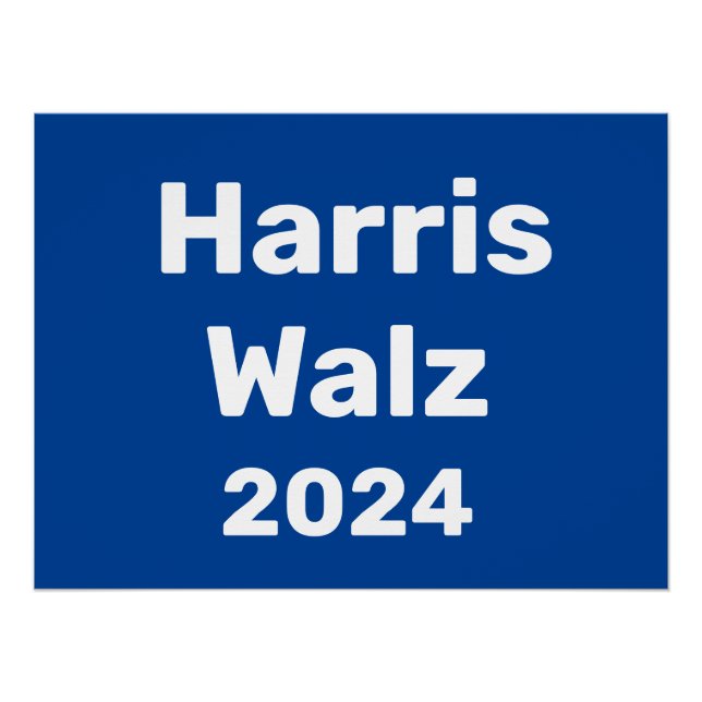 Harris / Walz 2024 Präsidentschaftskampagne Poster (Vorderseite)
