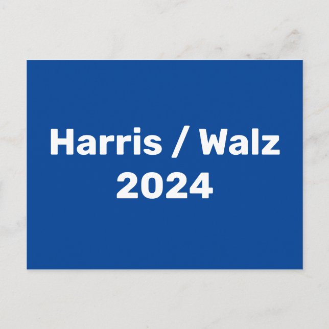 Harris / Walz 2024 Präsidentschaftskampagne Postkarte (Vorderseite)