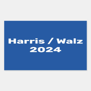 Harris / Walz 2024 Präsidentschaftskampagne Rechteckiger Aufkleber