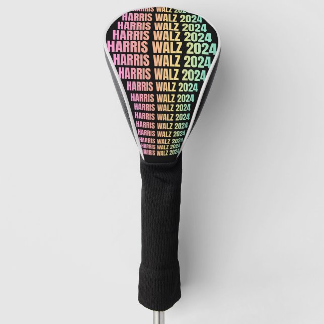 Harris Walz 2024 Rainbow Golf Headcover (Vorderseite)