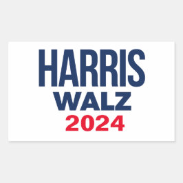 HARRIS WALZ 2024 RECHTECKIGER AUFKLEBER