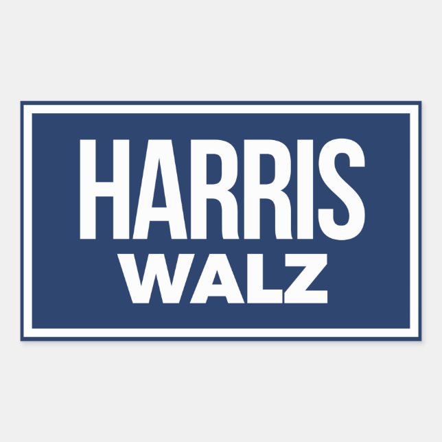 Harris Walz 2024 Rechteckiger Aufkleber (Vorderseite)