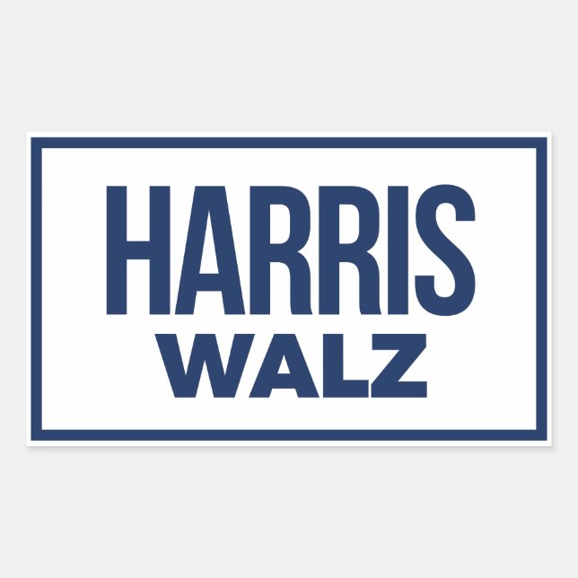HARRIS WALZ 2024 RECHTECKIGER AUFKLEBER (Vorderseite)