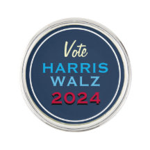 Harris Walz 2024 Runde Lapel Pin