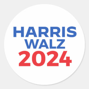Harris Walz 2024 Runder Aufkleber
