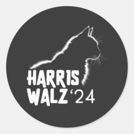 Harris Walz 2024 Runder Aufkleber