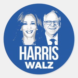 Harris Walz 2024 Runder Aufkleber