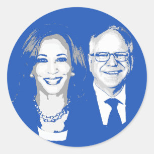 Harris Walz 2024 Runder Aufkleber