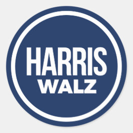 Harris Walz 2024 Runder Aufkleber