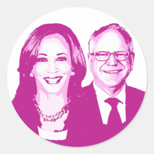 Harris Walz 2024 Runder Aufkleber