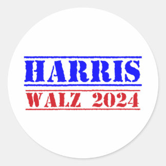 Harris Walz 2024 Runder Aufkleber