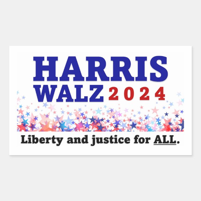 Harris Walz 2024 Sticker (Vorderseite)