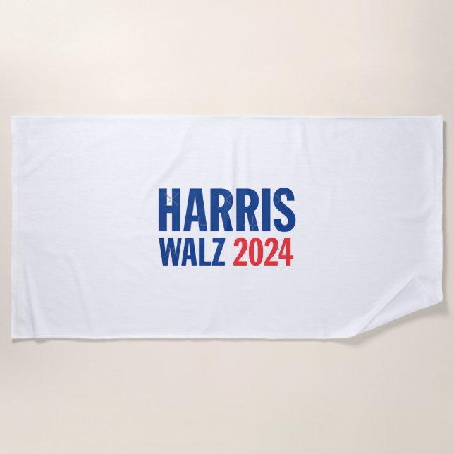 Harris Walz 2024 Strandtuch (Vorderseite)