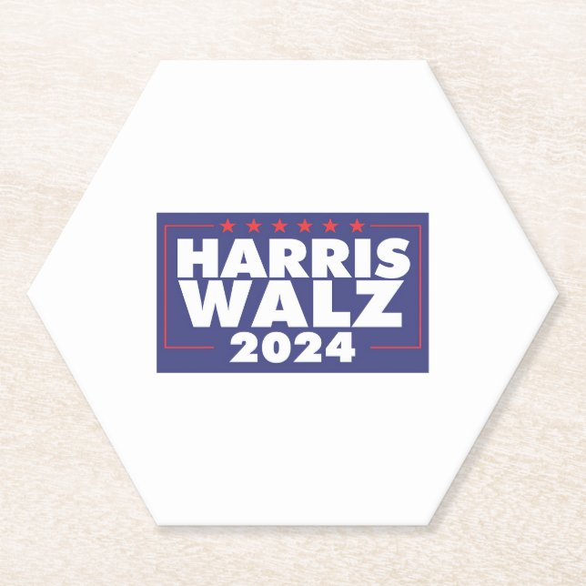 HARRIS WALZ 2024 UNTERSETZER (Vorderseite)