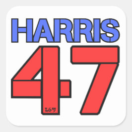 HARRIS-WALZ 2024 USA WAHLDEMOKRATEN QUADRATISCHER AUFKLEBER