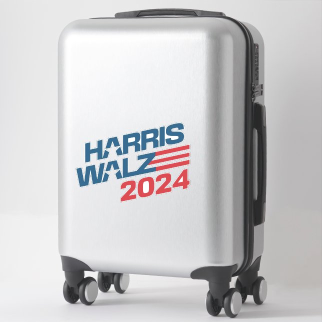 Harris Walz 2024 Vinyl-Aufkleber mit Sonderschnitt Aufkleber (Koffer)