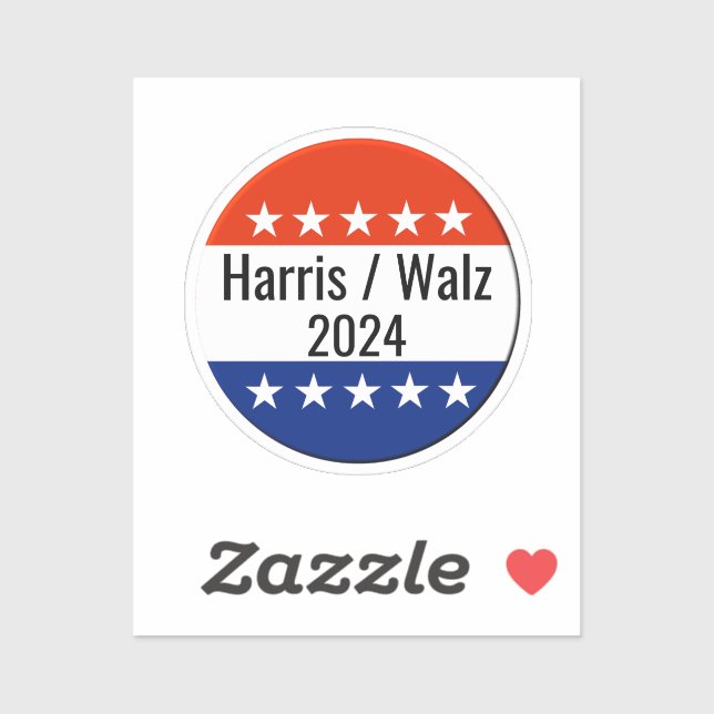 Harris Walz 2024 Wahl Aufkleber (Blatt)