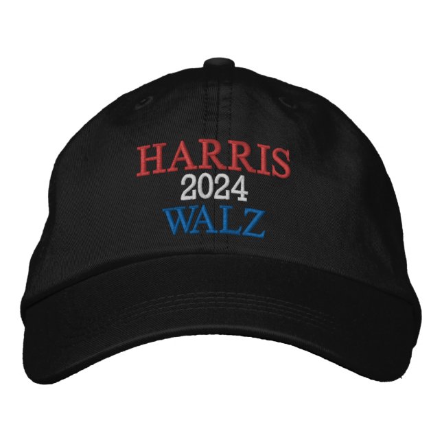 Harris Walz 2024 Wahl Bestickte Baseballkappe (Vorderseite)