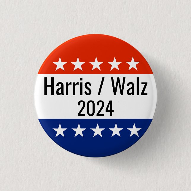 Harris Walz 2024 Wahl Button (Vorderseite)