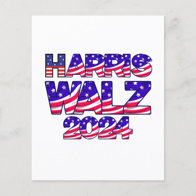 Harris & Walz 2024 | Wahl Flyer (Vorne)