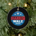 Harris Walz 2024 Wahl Kamala Harris Tim Waltz Keramik Ornament<br><div class="desc">Harris Walz 2024 Wahl Kamala Harris Tim Waltz 2024</div>