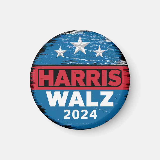 Harris Walz 2024 Wahl Kamala Harris Tim Waltz Magnet (Vorne)