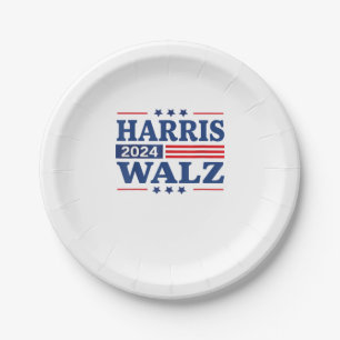 Harris Walz 2024 Wahl Kamala Harris Tim Walz 2 Pappteller