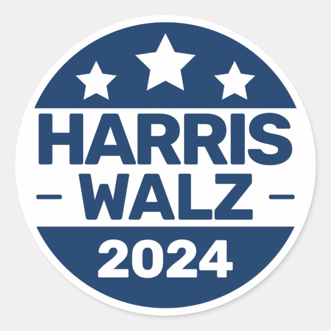 Harris Walz 2024 Wahl Kamala Harris Tim Walz Runder Aufkleber (Vorderseite)