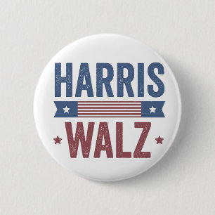 Harris Walz 2024 Wahl Kamala Tim Waltz Amerika Button