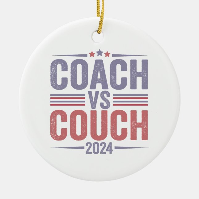 Harris Walz 2024 Wahl Kamala Tim Waltz Amerika Keramik Ornament (Vorne)