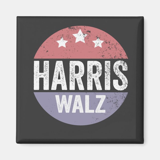 Harris Walz 2024 Wahl Kamala Tim Waltz Amerika Magnet (Vorne)