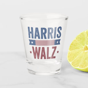 Harris Walz 2024 Wahl Kamala Tim Waltz Amerika Schnapsglas