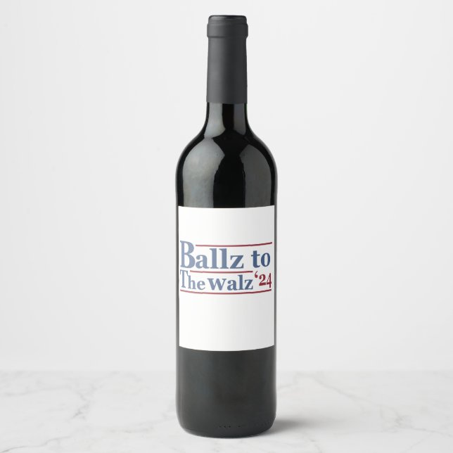 Harris Walz 2024 Wahl Kamala Tim Waltz Amerika Weinetikett (Vorderseite)