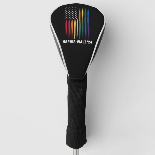 Harris Walz 2024 Wahl Kamala Tim Waltz LGBT Golf Headcover (Vorderseite)