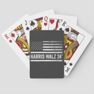 Harris Walz 2024 Wahl Kamala Tim Waltz Spielkarten