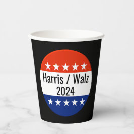 Harris Walz 2024 Wahl Pappbecher