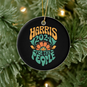 Harris Walz 2024 Wahl Präsidentin Kamala Harris  Keramik Ornament
