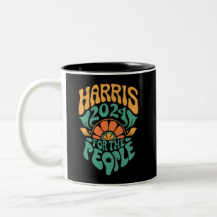 Harris Walz 2024 Wahl Präsidentin Kamala Harris  Zweifarbige Tasse