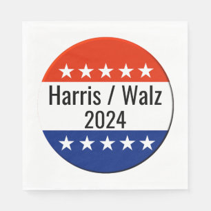 Harris Walz 2024 Wahl Serviette