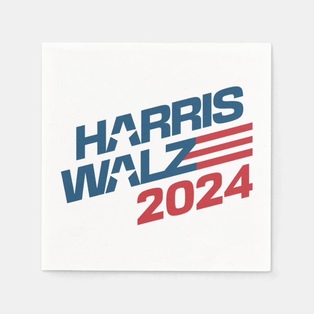 Harris Walz 2024 Wahl Serviette (Vorderseite)