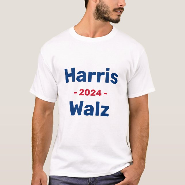 Harris Walz 2024 Wahl T-Shirt (Vorderseite)