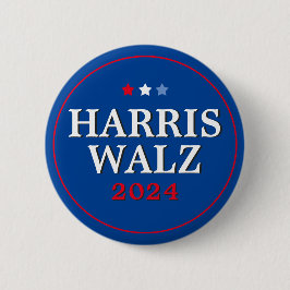 Harris Walz 2024 Wahl zur Demokratie Button