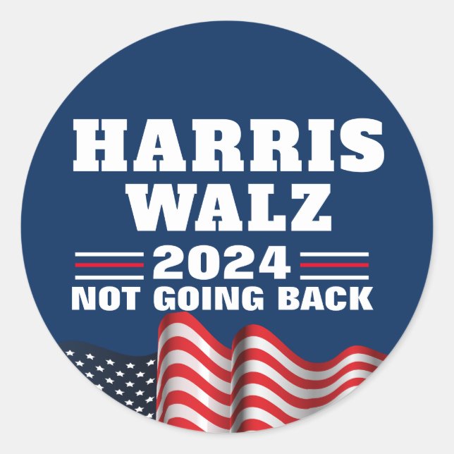 Harris Walz 2024 | Wahldemokratin Runder Aufkleber (Vorderseite)