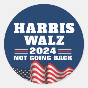 Harris Walz 2024   Wahldemokratin Runder Aufkleber