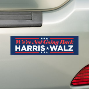 Harris Walz 2024 Wir gehen nicht zurück Autoaufkleber